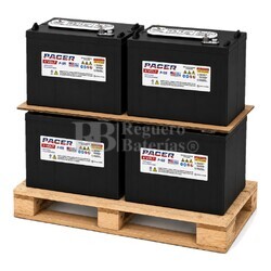 4 bater�as tijera elevadora | 6 Voltios 244A C100 Trojan Pacer P105